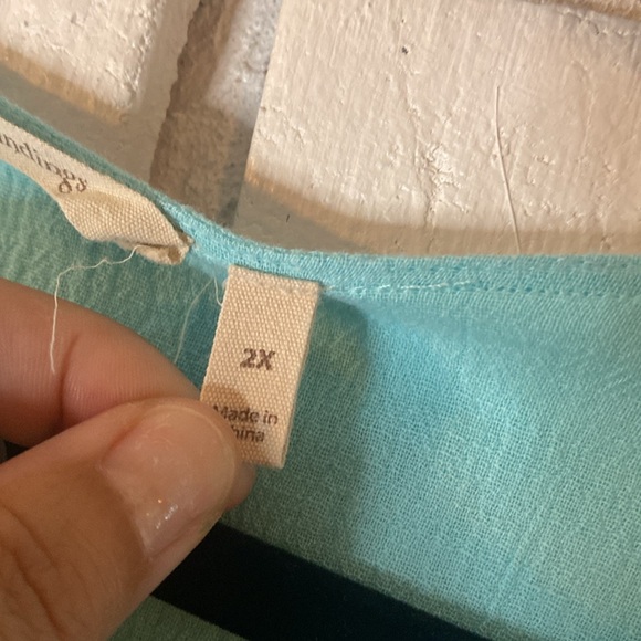 Soft Surroundings double layer tunic soft turquoise - Picture 6 of 6